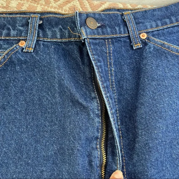 Levi's ORANGE TAB 517 Vintage Jeans Denim Cutoff Mom Shorts High Waist Size 38 - Picture 11 of 16